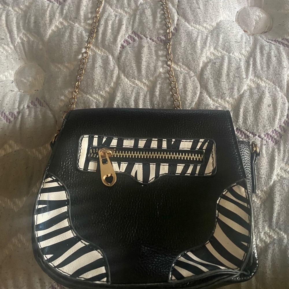 Zebra print mini crossbody